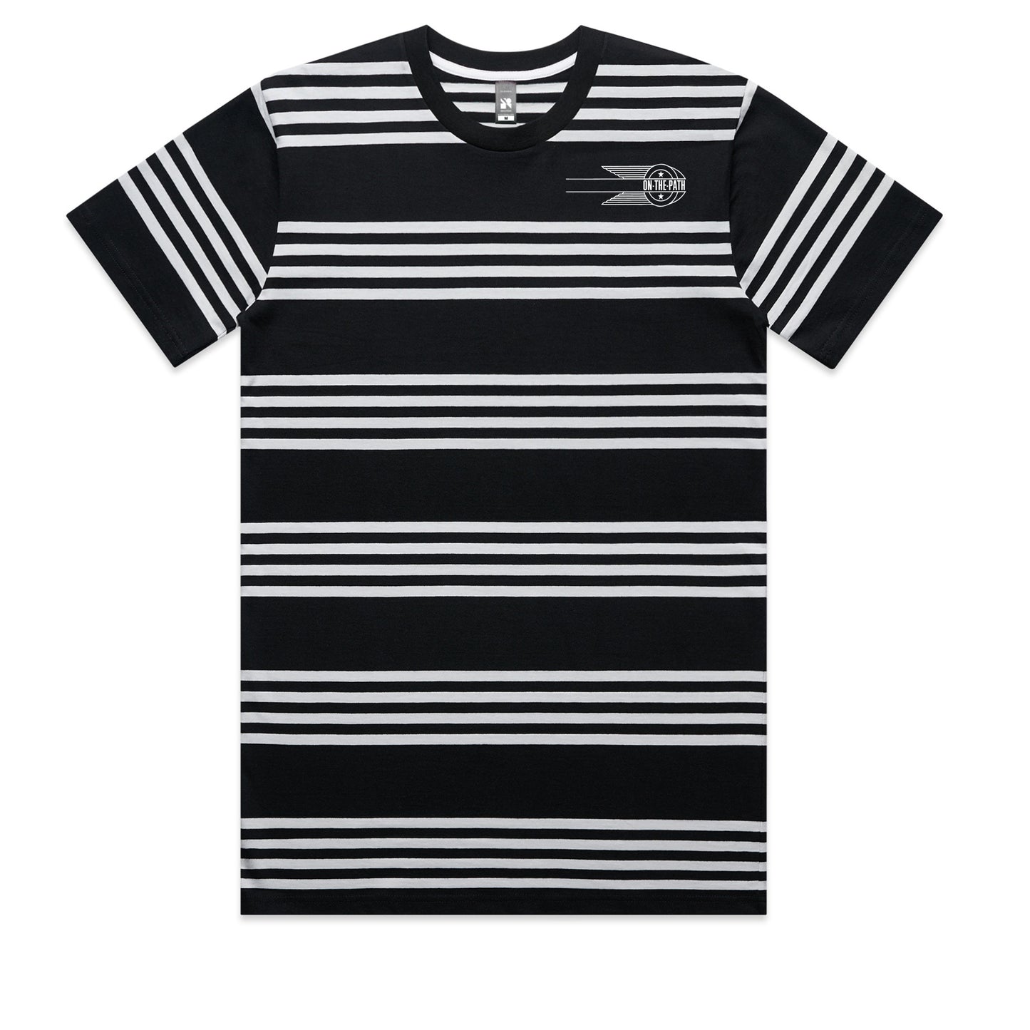 on the path striped t-shirt